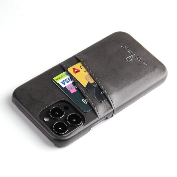 iPhone 14 Pro Max iskuja vaimentava korttipidike Retro Black