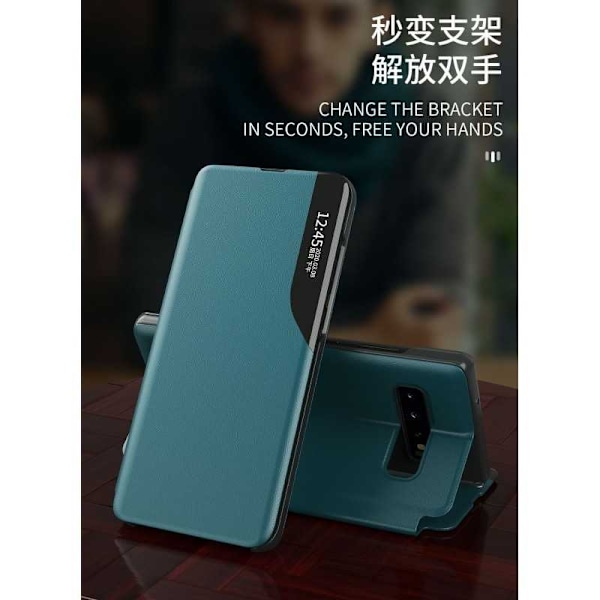 Samsung S9 Stilfuldt Smart View Case - Sort Black