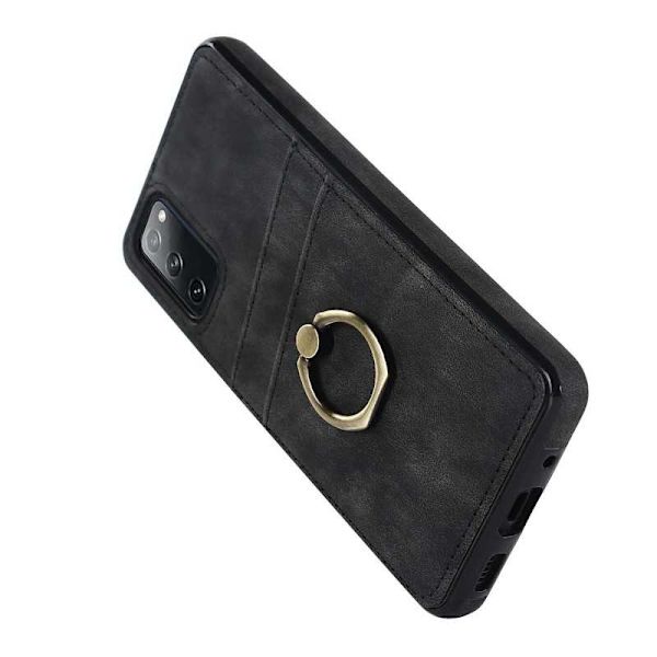 Samsung S20 FE Mobilskal med Korthållare Retro V4 Svart
