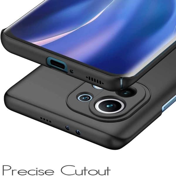 Xiaomi Mi 11 Ultra-ohut kumipinnoitettu mattamusta Cover Basic V2 Black