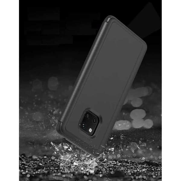 Mate 20 Pro Smart Flip Case Clear View Seisova V2 Rocket Svart