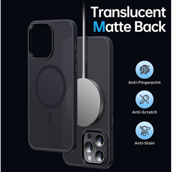 iPhone 12 / 12 Pro Transparent Stötdämpande Skal MagSafe-Kompati Mörkgrön