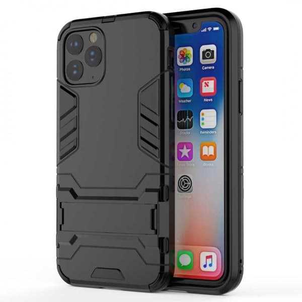 iPhone 11 Pron iskunkestävä kotelo jalustalla ThinArmor Black