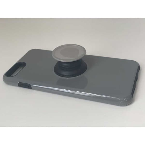 iPhone X / XS Iskunkestävä kotelo Popsocket Mirrorilla 2in1 Grey