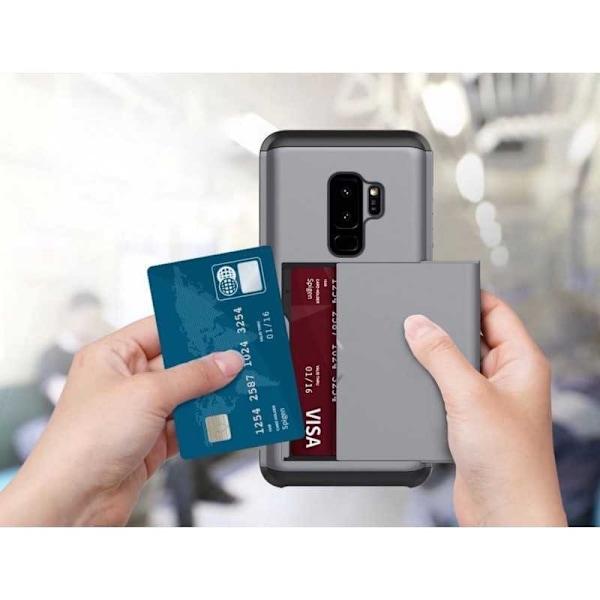Samsung S9 Iskunkestävä kansikorttikotelo StreetWise Svart