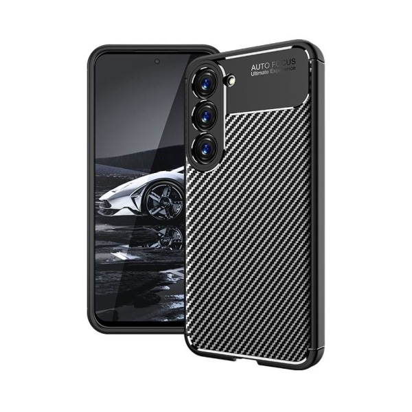 Samsung S23 Plus Iskunkestävä ohut kansi FullCarbon V4 Black