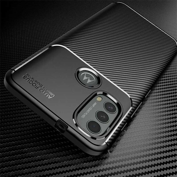 Motorola Moto E20 / E30 / E40 Stöttåligt Skal FullCarbon V4 Svart