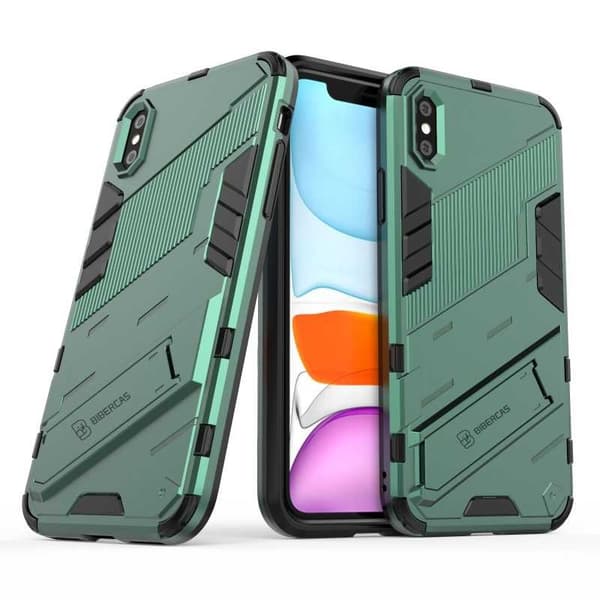 iPhone X / XS Iskunkestävä kotelo jalustalla ThinArmor V2 Orange