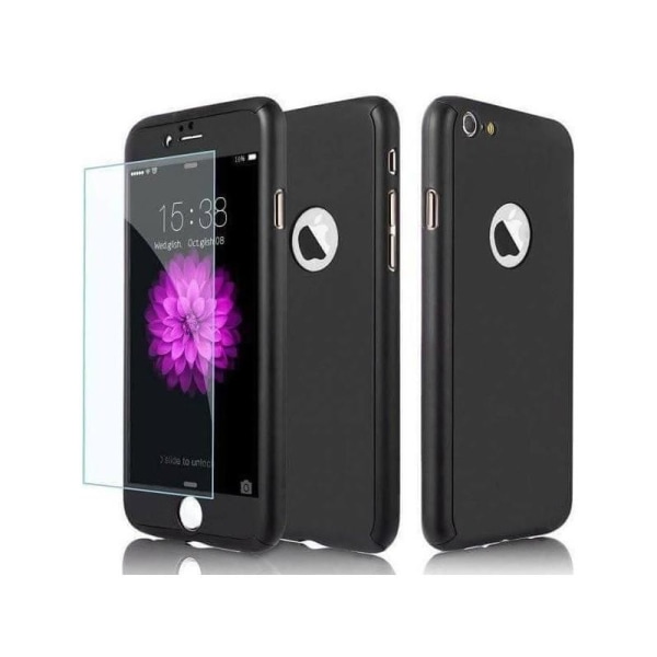 iPhone 8 Plus | 360 ° 3in1 FullCover Cover + 0,26mm 9H Glass Black