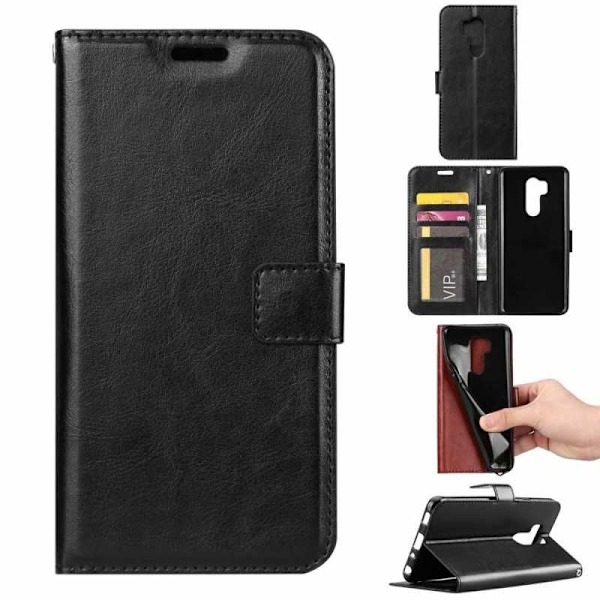 LG G7 ThinQ Plånboksfodral PU-Läder 4-FACK Evry Svart