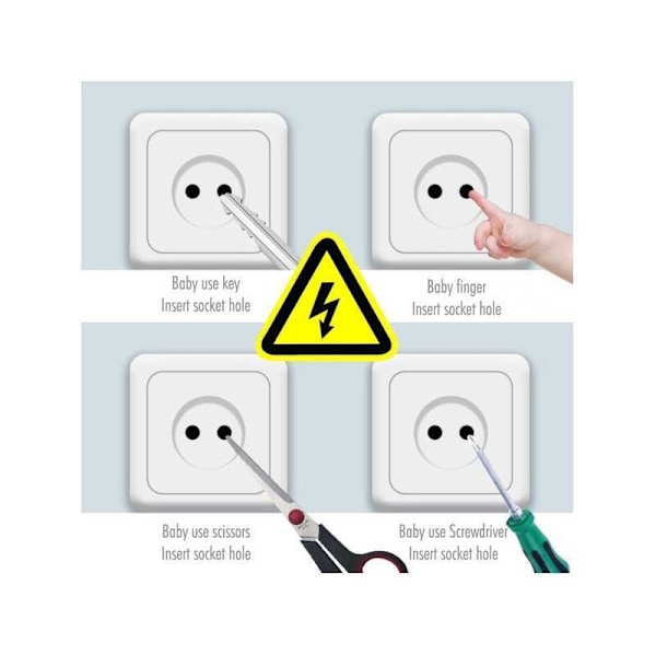 10-PACK Lemmikkieläinsuojat / Suojat pistorasioille - Lasten turvallisuus - Lapset White