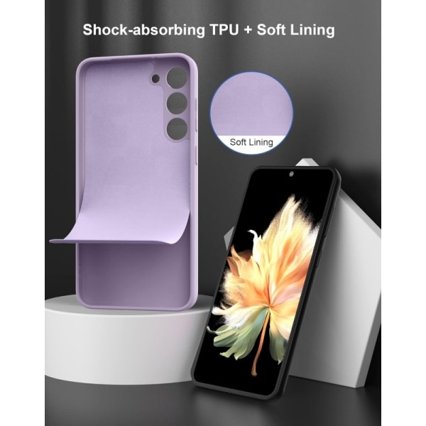 Samsung S22 Plus Gummibelagd Matt Skal Kameraskydd Liquid - Lila