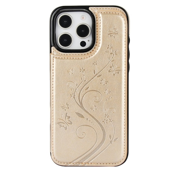 iPhone 16 Pro Max Stöttåligt Skal Korthållare 3-FACK Flippr V2 - Guld