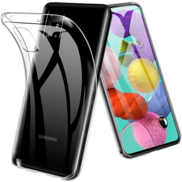 Samsung A71 stødabsorberende silikonecover Enkelt Transparent