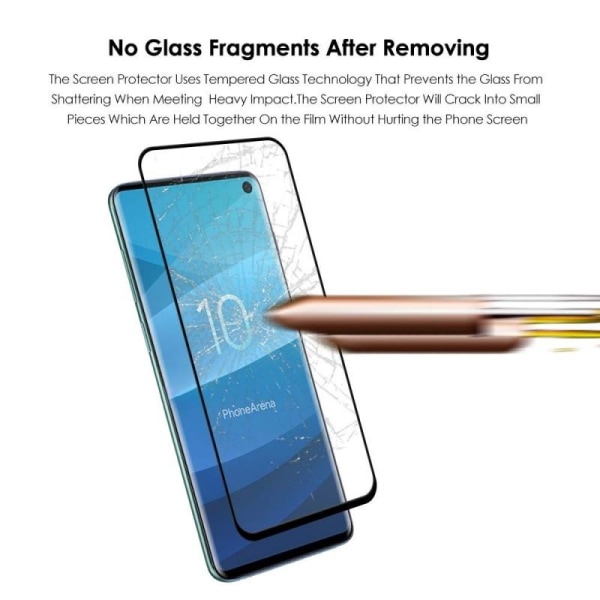 2-PAKKT Samsung S10e FullFrame 0.26mm 3D 9H herdet glass Transparent