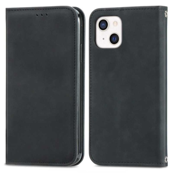 iPhone 13 Pro Flipfodral Kortfack Mocka Svart