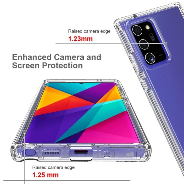 360° fuld dækning etui til Samsung Note 20 Ultra Transparent