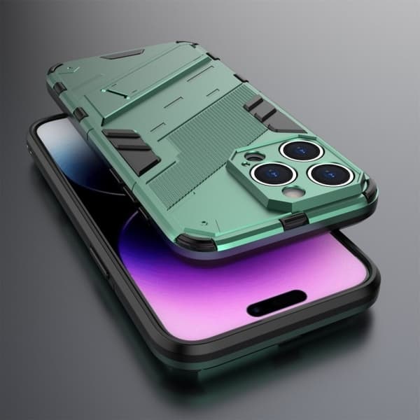 iPhone 16 Pro Max Stöttåligt Skal med Kickstand ThinArmor V2 - Grön