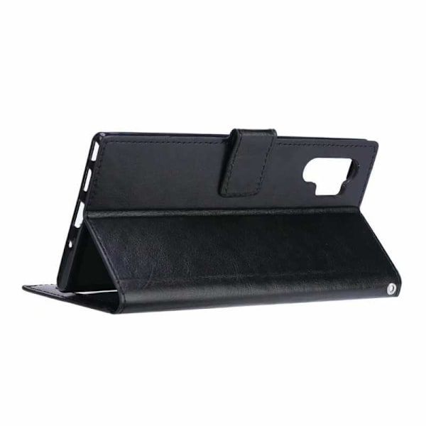Samsung Note 10 Plus Pung Etui PU Læder 4 RUMM Black