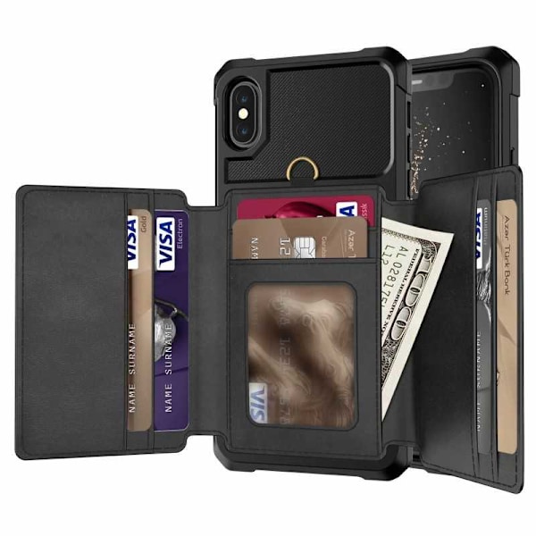 iPhone XS Max Stöttåligt Premium Skal 11-FACK Solid V4 Svart