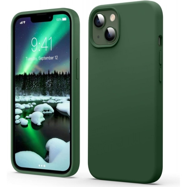 Kuminen iskunkestävä kotelo iPhone 13- vihreä