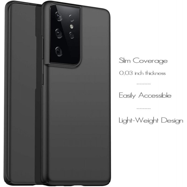 Samsung S21 Ultra Gummibelagd Mattsvart Skal Basic V2 Black
