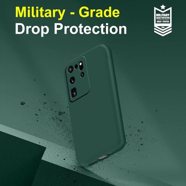 Samsung S20 Ultra Kuminen Matt Green Shell Liquid - vihreä