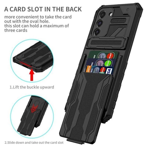 Samsung S23 Plus Stöttåligt Skal Kickstand & Kortfack ThinArmor V3