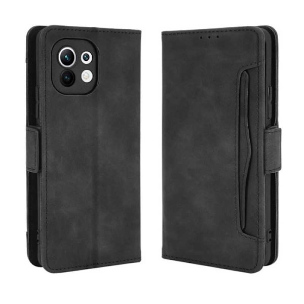 Xiaomi Mi 11 -lompakkokotelo PU-nahkainen 6-POCKET Winston V3 Black