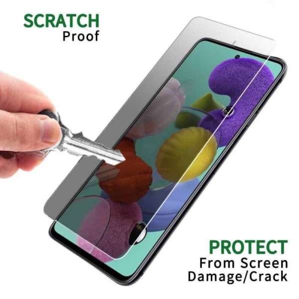 2-PACK Samsung A41 Privacy Herdet glass 0,26mm 2,5D 9H Transparent