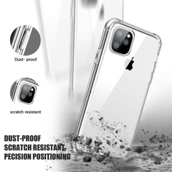 360° fuld dækning og stødabsorberende etui til iPhone 12 Pro Max Transparent