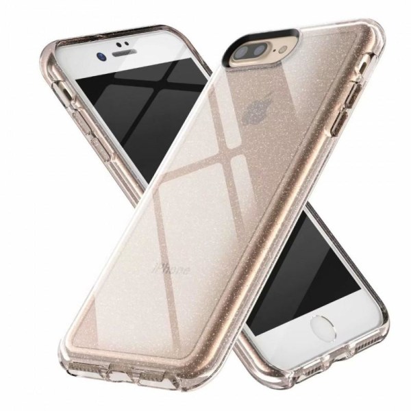 iPhone 7/8 Plus støtdempende mobilveske glitrer gull Gold