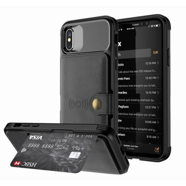 iPhone XS Shockproof Premium Cover 4-TACK Solid V3 Black