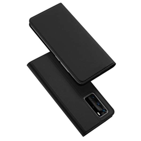 Huawei P40 PRO Exclusive Flip Case Smooth-kortspor Black