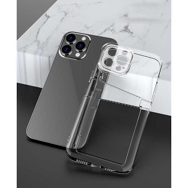 iPhone 13 Pro stødsikkert cover med kortrum V2 Transparent