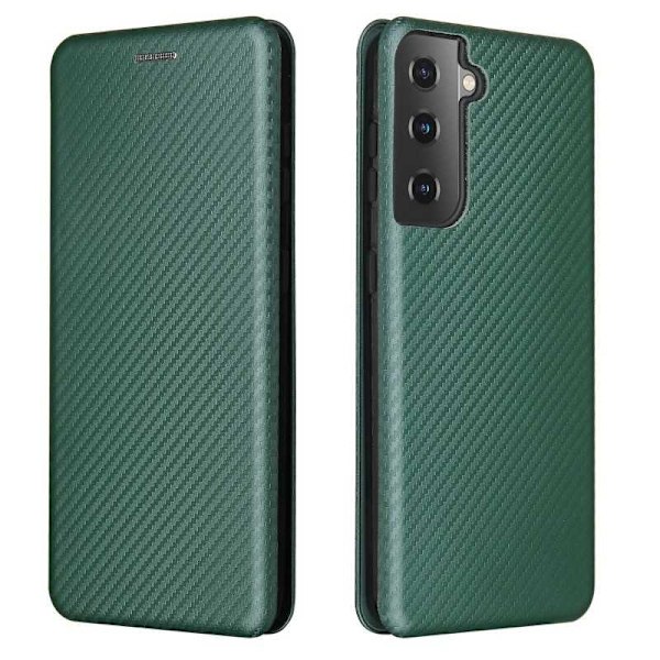 Samsung S21 Flip Case Kortrum CarbonDreams Grøn Green