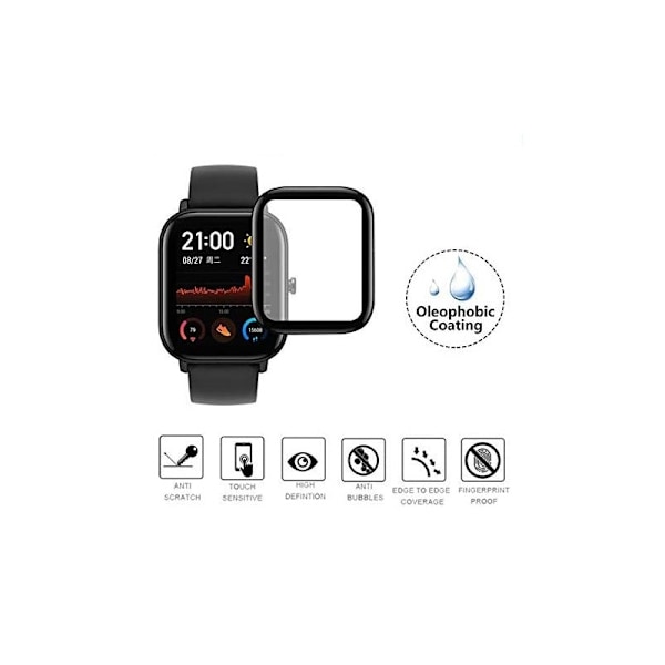 Amazfit GTS FullFrame 3D Härdat glas 0.26mm 9H Transparent