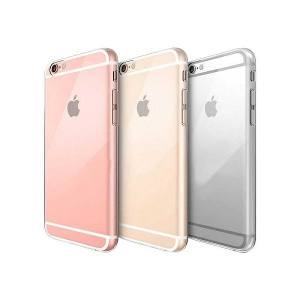 yksinkertainen iPhone 6S Plus -iskuja vaimentava silikonikuori Transparent