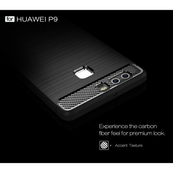 Huawei P9 Lite Iskunkestävä Iskunvaimennuskuori SlimCarbon Black