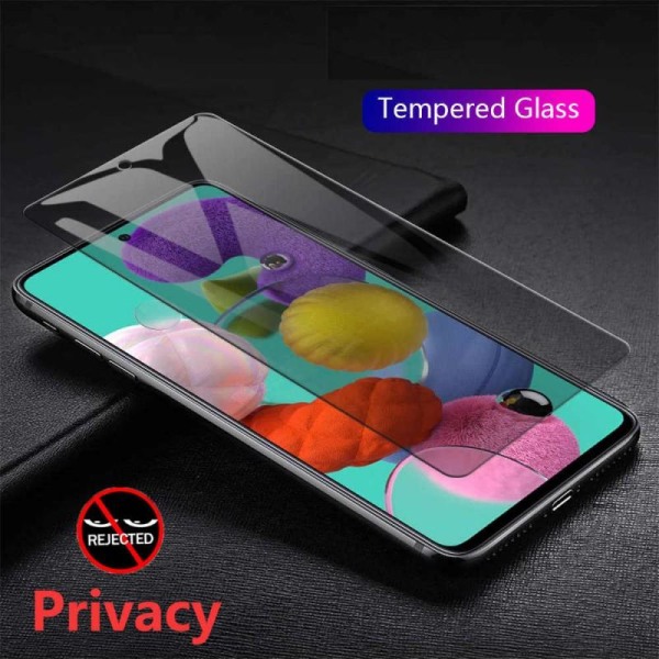 2-PACK Samsung A41 Privacy Hærdet glas 0,26 mm 2,5D 9H Transparent