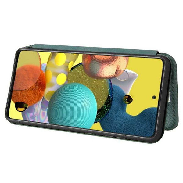 Samsung A13 4G Flip Case Kortrum CarbonDreams Svart