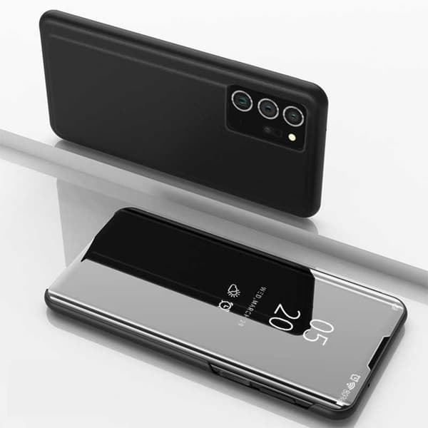 Samsung Note 20 Smart Flipfodral Clear View Standing V2 Rocket Svart