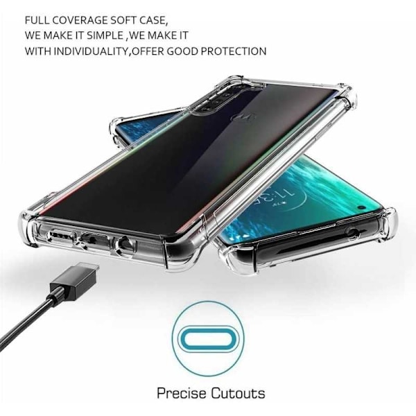 Motorola Edge Stöttåligt Skal med Förstärkta Hörn Transparent