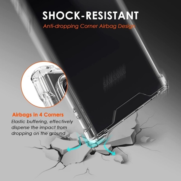 Samsung S22 Ultra Iskunvaimennus Silikonikotelo Shockr Transparent