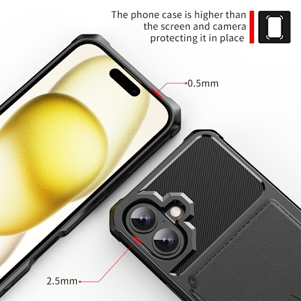 iPhone 16 Stöttåligt Premium Skal 4-FACK Solid V3
