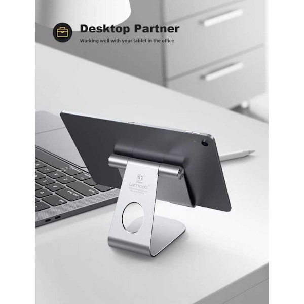 Elegant justerbart stativ til tablets Silver