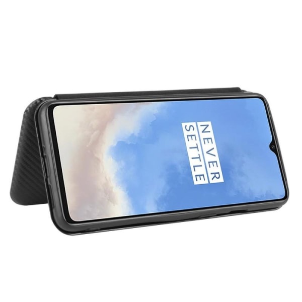 OnePlus 7T Flip Veske Kortspor CarbonDreams Black