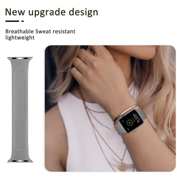 Elastinen urheilurannekoru Apple Watch 38 / 40mm - harmaa Grey Small