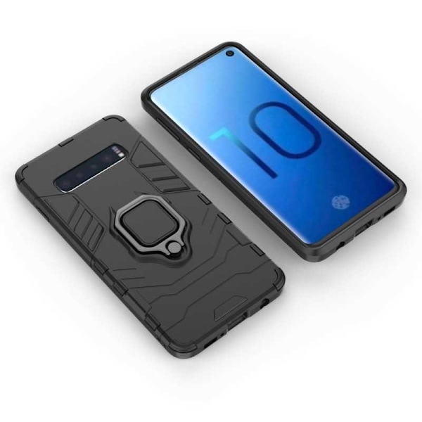 Samsung S10 Plus Stöttåligt Skal med Ringhållare ThinArmor (SM-G975F) Svart