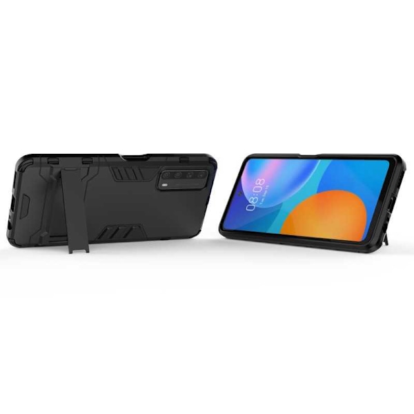Huawei P Smart 2021 iskunkestävä kotelo, jossa Kickstand ThinArmor Black